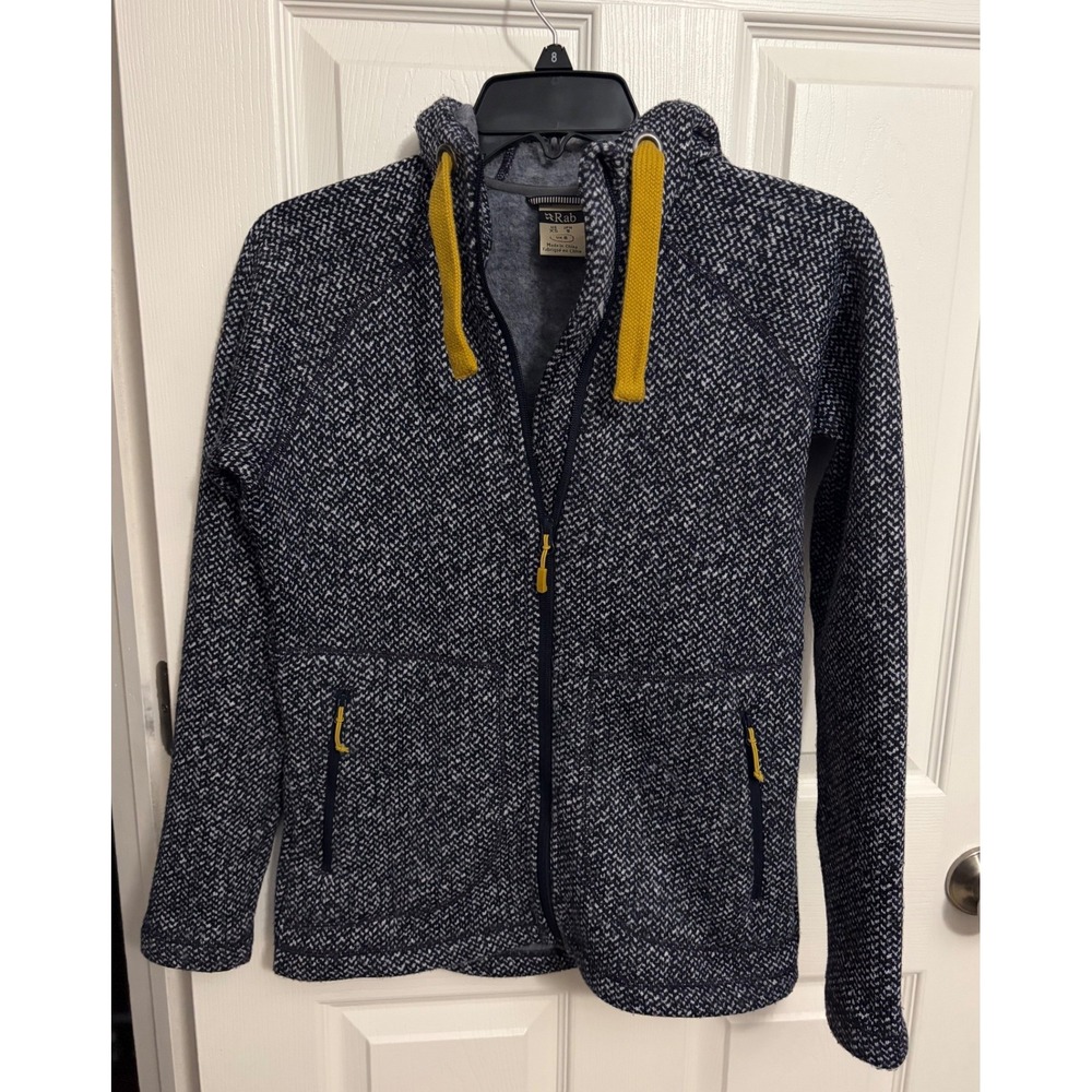 Rab | Navy White Amy Hoody Women's Zip Up Sweatshirt Sz XS